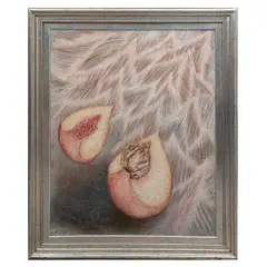 Olga Dondé, Sin título (durazno), 1984, Acrílico sobre masonite