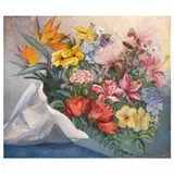 Flores by Angelina Beloff, Óleo sobre tela, offered May 2023
