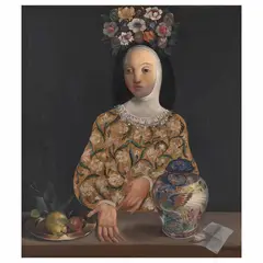 Monja coronada by Benjamín Domínguez, Óleo sobre tela, offered May 2023