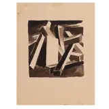 Fernando Castro Pacheco, Estructuras #1, ca. 1940, Tinta china sobre papel