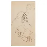 Jose Luis Cuevas, Cuatro figuras, Tinta y lápiz sobre papel albanene
