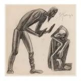 Quijote by José Chávez Morado, Carboncillo sobre papel, offered May 2023