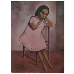 Niña de rosa by Gustavo Montoya, Litografía 94 / 100, offered May 2023