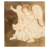Carmen Parra, Ángel de la guarda, Serigrafía en hoja de oro P I / I