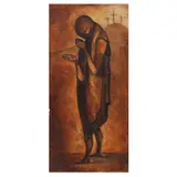 Mario Lopez Cano, Sin título (personaje con monte Gólgota al fondo), Óleo sobre tela