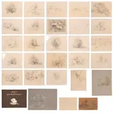 COLECCIÓN DE 28 DIBUJOS by José María Velasco Gómez Obregón, Lápiz de grafito sobre papel, offered Apr 2023