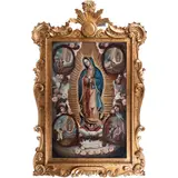 Virgen de Guadalupe Con Apariciones, MÉXICO, SIGLO XVIII, Óleo sobre tela