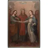 MÉXICO, SIGLO XVIII by los Desposorios de la Virgen, Óleo sobre tela, offered Apr 2023