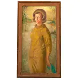 Mario Chávez Marión, Retrato de dama, Óleo sobre tela