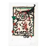 Alberto Gironella, Sin título, de la carpeta Copilli: corona real, Serigrafía sobre papel amate P / A