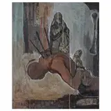Estrella Carmona, América, Excavaciones para una realidad, Óleo sobre tela