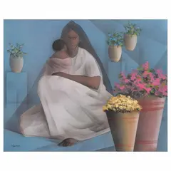 León Belaunzarán, Untitled, Óleo y carboncillo sobre tela