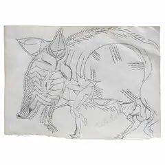 Cerdo by Francisco Toledo, Lápiz de grafito sobre papel, offered Apr 2023