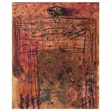 Sergio Hernández, Noche estrellada, Carboncillo y mixta sobre papel