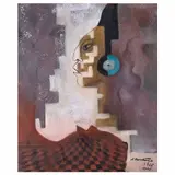 Roberto Montenegro, Perfil maya, 1966, Óleo sobre tela