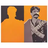 Ernesto Lozano, Eufemio a la sombra del caudillo (retrato de Jaime Camil), de la colección Sueños de Zapata, 2004, Acrílico sobre tela