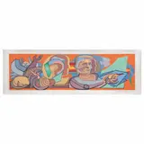 Arnold Belkin, Pre boceto para el mural Muestra de la ignorancia. Transformación de la sociedad, Acrílico y lápiz de grafito sobre papel