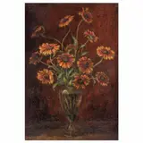 Enrique Climent, Florero, Óleo sobre tela sobre madera