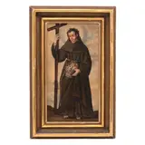 Anónimo, San Diego de Alcalá, Óleo sobre tela (reentelado)