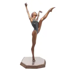 BAILARINA by Javier Villarreal, Bronce, patinado en tono marrón y azul; base de hierro con superficie pulida; figura giratoria, offered Mar 2023