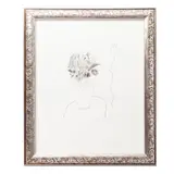 Joy Laville, Perfil de mujer con flores, Grabado al aguafuerte y ruleta 4 / 40