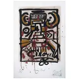 Sin título, de la carpeta Copilli: coroma real by Alberto Gironella, Serigrafía sobre papel amate 12 / 75, offered Mar 2023