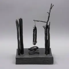 Hojas Muertas, SIGLO XX, Bronce, patinado en color negro