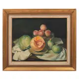 Achille Capaldo, Bodegón con calabazas, Óleo sobre tela