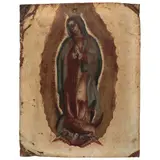 Virgen de Guadalupe, MÉXICO, SIGLO XIX, Óleo sobre lámina de cobre