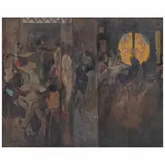 El cabaret Bremen by Vlady Kibalchich Russakov, Óleo sobre tela sobre fibracel, offered Feb 2023