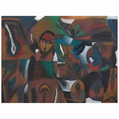 Jesús Urbieta, Untitled, Óleo, acrílico y arena sobre tela