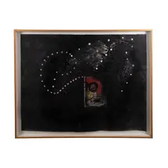 Premonition by Miguel Ángel Ríos, 1990, Mixta y collage sobre papel, offered Feb 2023