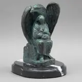 Federico Cantú Garza, MADONNA DEL SEGURO SOCIAL, Bronce, patinado en color verde