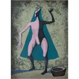 Personaje con vasija by Carlos Orozco Romero, 1980, Serigrafía, offered Jan 2023