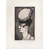 Georges Henri Rouault, (París, Francia, 1871 - París, Francia, 1958, Grabado al aguafuerte y aguatinta sobre papel japonés sin número de tiraje