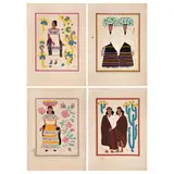 Carlos Mérida, De la carpeta Trajes Regionales, 1945, Serigrafías sin número de tiraje