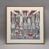 Pedro Friedeberg, Ciudad de un Millón con Veinticinco Huevos Duros, Serigrafía 19/50