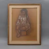 Raúl Anguiano, Untitled, Pastel sobre papel