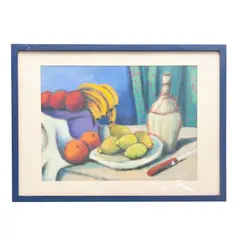 Efraín Castro, Bodegón, Mixta sobre papel