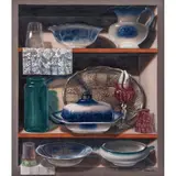 Benjamín Domínguez, Alacena de los cristales, Óleo sobre tela