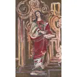 Carmen Parra, Santa Isabel de Portugal, Óleo y hoja de oro sobre tela