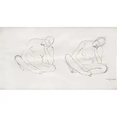 Boceto by Francisco Zúñiga, 1962, Tinta sobre papel, offered Dec 2022