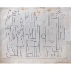 Boceto by Carlos Mérida, Lápiz de carboncillo sobre papel, offered Dec 2022
