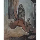 Estrella Carmona, América, Excavaciones para una realidad, Óleo sobre tela