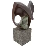Enrique Miralda, Águila emblema del IMSS, Escultura en bronce en base de piedra volcánica