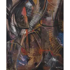 Comediantes by José Cutberto Galván, 1978, Óleo sobre tela, offered Dec 2022