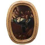 Dormición de la Virgen, MÉXICO, SIGLO XVIII, Óleo sobre tela