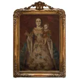 MÉXICO, SIGLO XVIII by Nuestra Señora del Rosario, Óleo sobre tela, offered Dec 2022