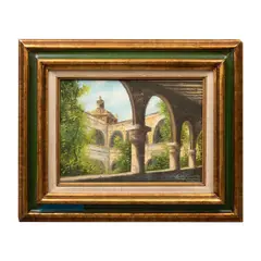 Convento franciscano, Tacubaya, D.F by Fabris Luna, 1978, Óleo sobre tela, offered Nov 2022