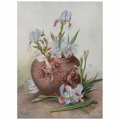 Lirios by Alfredo Ramos Martínez, 1899, Acuarela sobre papel, offered Nov 2022